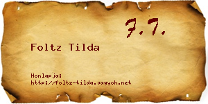 Foltz Tilda névjegykártya